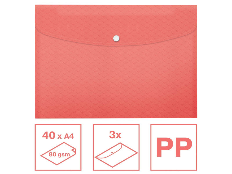 Esselte  Colour'Breeze A4 Sammelmappe PP, 3 Stück Koralle