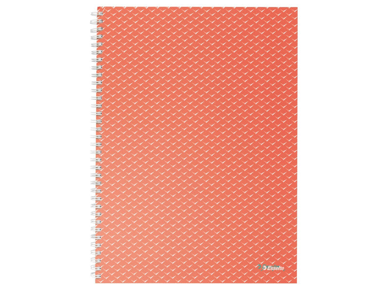Esselte  Colour'Breeze A4 Collegeblock kariert, Spiralbindung Koralle