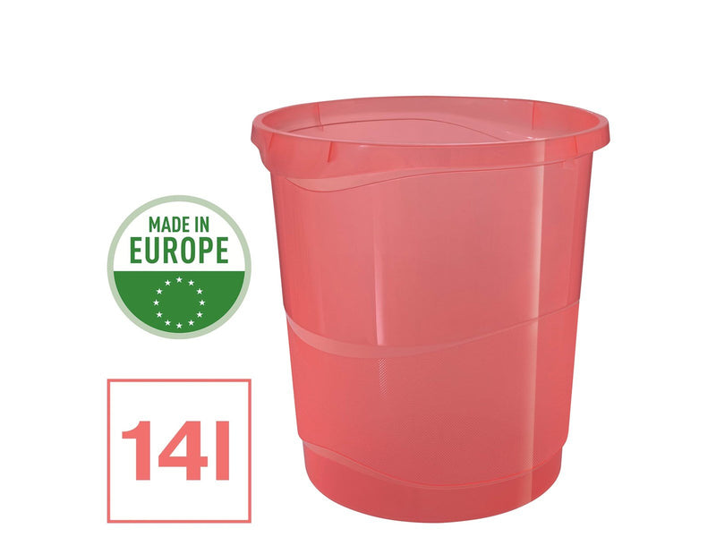 Esselte  Colour'Breeze Papierkorb Koralle