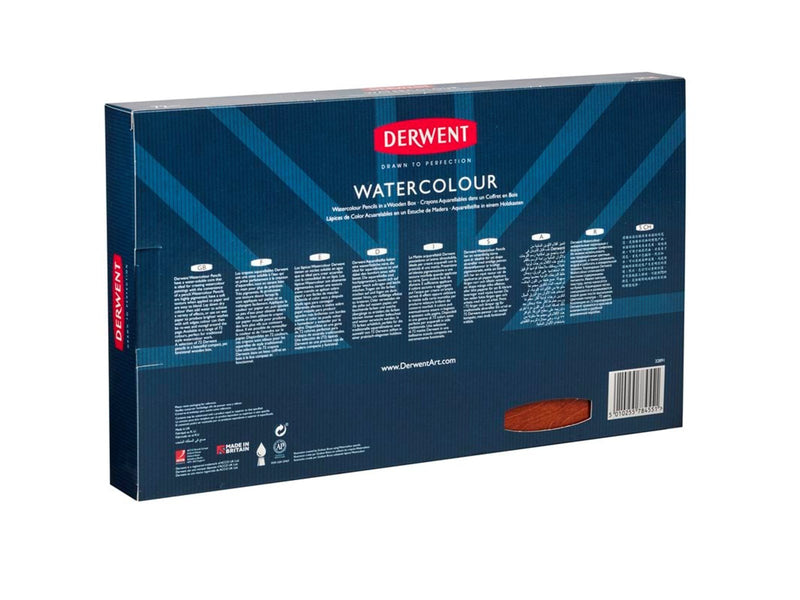 Derwent Watercolour Pencils 72 Wooden Box