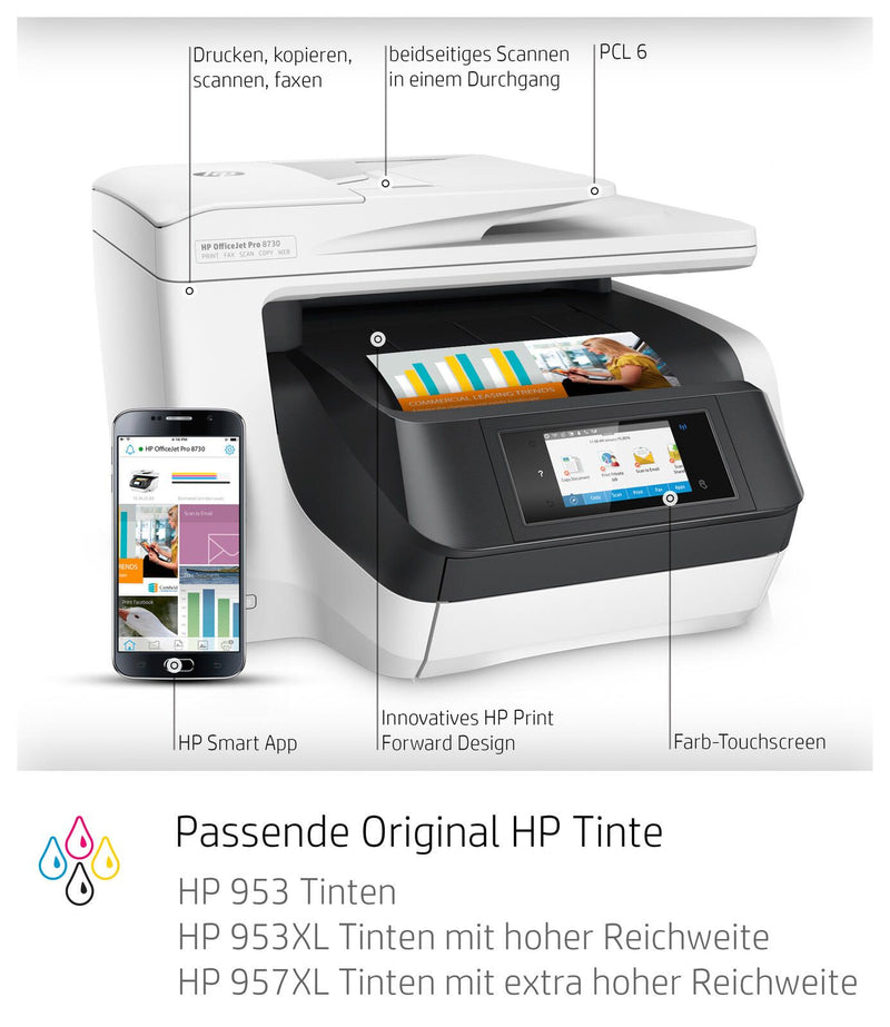 HP OfficeJet Pro 8730 Tintenstrahl-Multifunktionsgerät