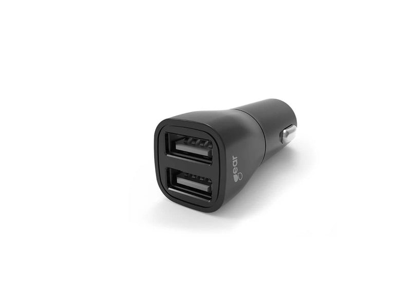 GEAR Charger 12/24V 2xUSB-A 3.4A Black