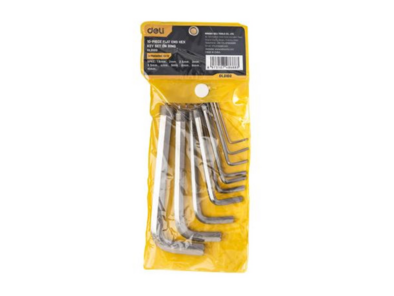 Deli Tools Hex Key Sets 1.5-10mm  EDL3100 (silver)