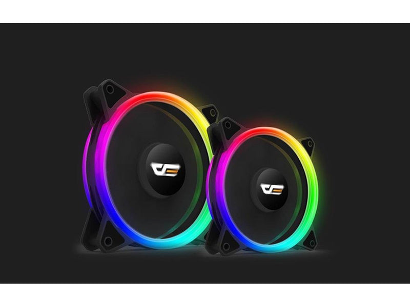 Darkflash Computer Fan Set ARGB DR12 Pro 5in1 120x - Gehäuselüfter - Schwarz mit RGB LED - 16 dBA