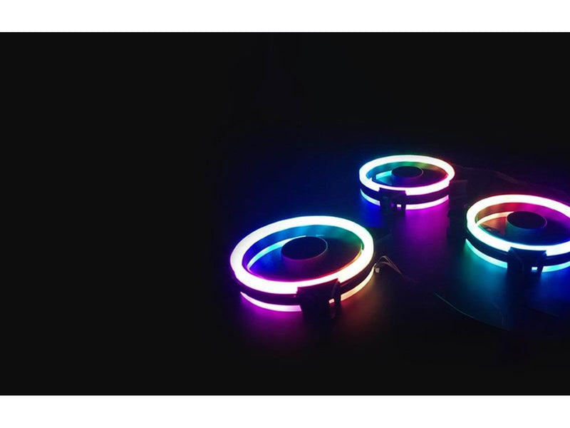 Darkflash Computer Fan Set ARGB DR12 Pro 5in1 120x - Gehäuselüfter - Schwarz mit RGB LED - 16 dBA