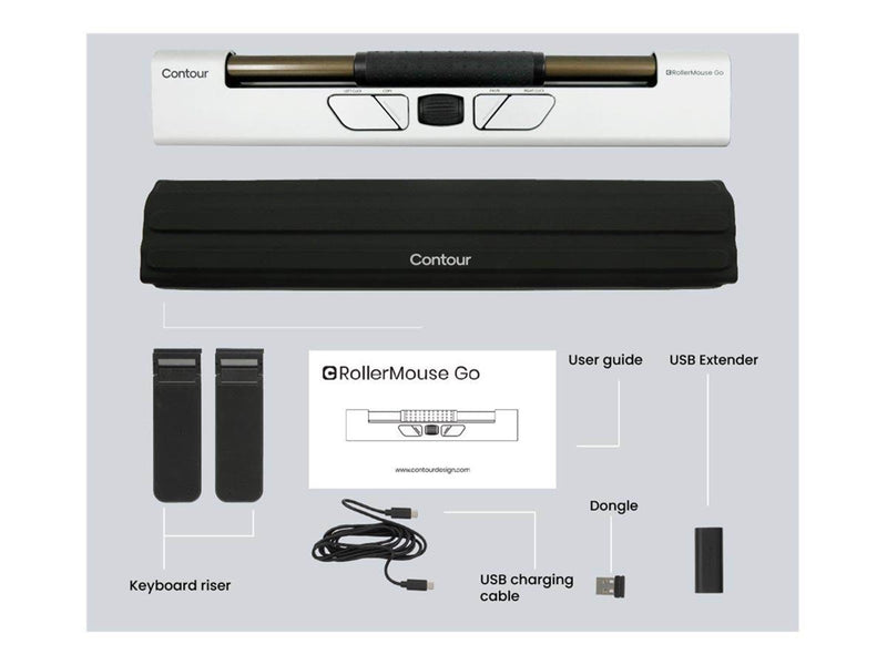 Contour Design RollerMouse Go + RollerMouse Go Dock mouse - Zentrales Zeigegerät ()