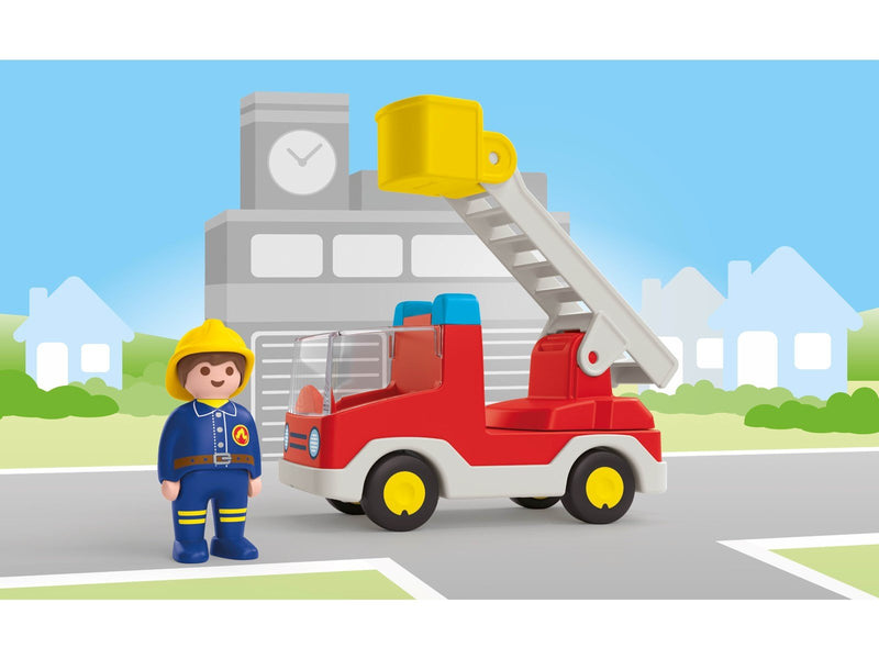 Playmobil 1.2.3 - JUNIOR: Feuerwehrleiterfahrzeug