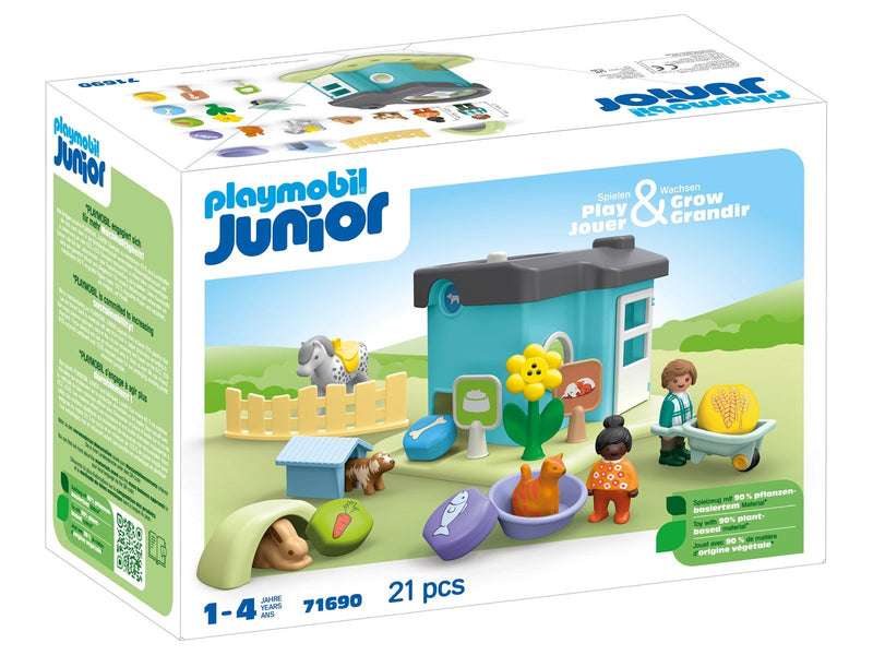 Playmobil 1.2.3 - Junior: Animal Home with Treat Dispenser