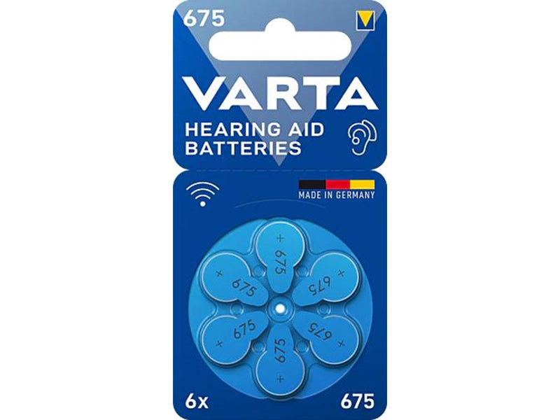 VARTA Hearing aid battery 675 PR44 (zinc air Button cell 1.45V) 6-pack