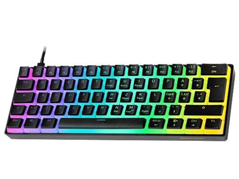 Deltaco DK475 Mechanical 60% Keyboard Pudding Keycaps Ho - Gaming Tastaturen - Schwarz