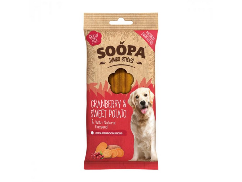 Soopa - Jumbo Sticks Cranberry & Sweet Potato 170g - (SO921026)