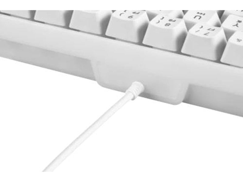 Deltaco WK70 Membrane 60% Keyboard with semi transparent case - Gaming Tastaturen - Weiss