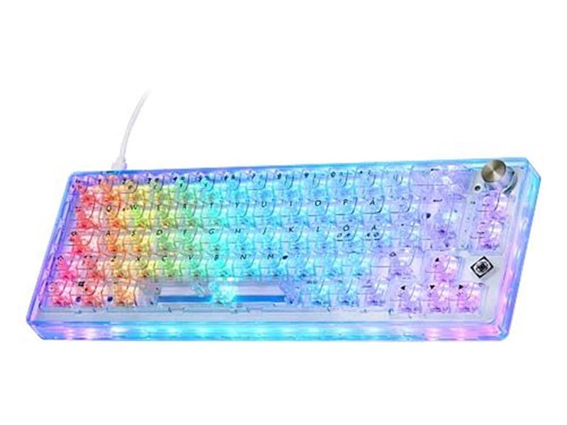 Deltaco DK460 Mechanical 65% keyboard in full transparent - Gaming Tastaturen - Transparent
