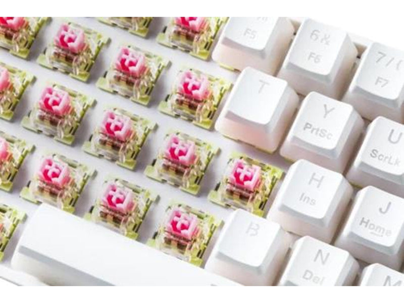 Deltaco Mech 60% Keyboard Pudding Keycaps Hot swap RGB - Gaming Tastaturen - Weiss