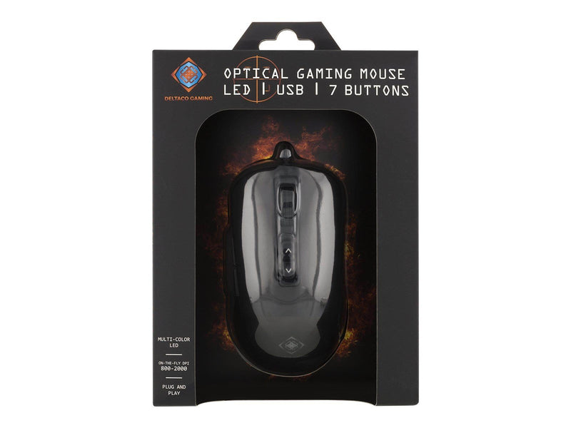 Deltaco GAMING - mouse - USB - black - Maus (Schwarz)