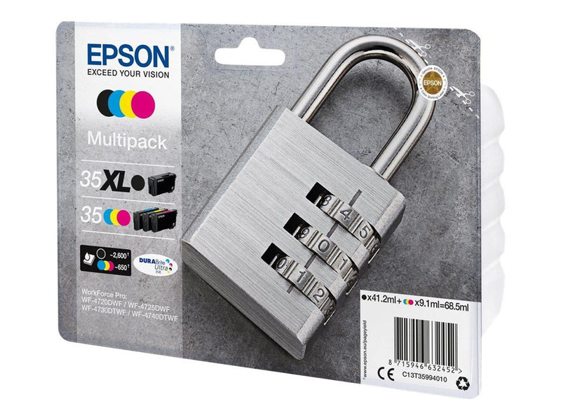 Epson 35XL Multipack - 4-pack - XL - black yellow cyan magenta - original - ink cartridge - Tintenpatrone Cyan