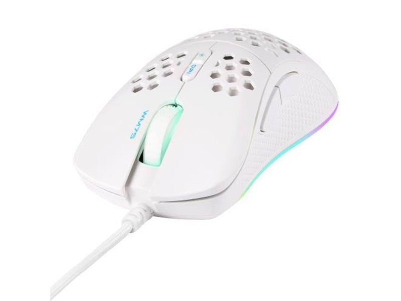 Deltaco GAM-108-W mouse - Gaming Maus (Weiß mit RGB Licht)