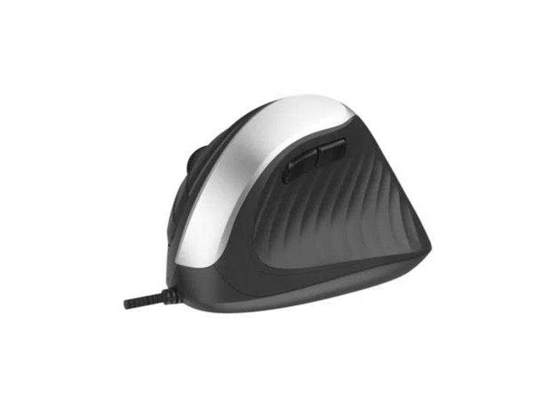 Deltaco Silent Wired Vertical Mouse 4 buttons 1000-1600 - Ergonomische Maus (Schwarz)