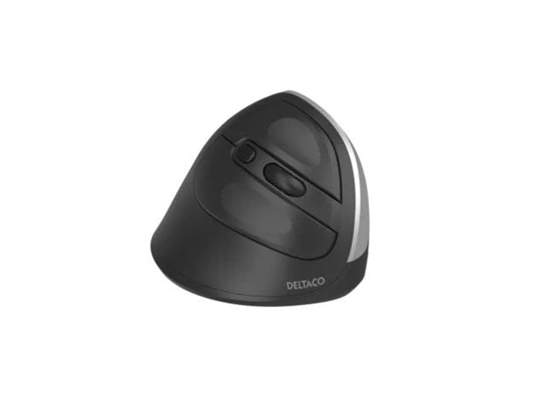 Deltaco Silent Wireless Vertical mouse 4 buttons 1000-16 - Ergonomische Maus (Schwarz)