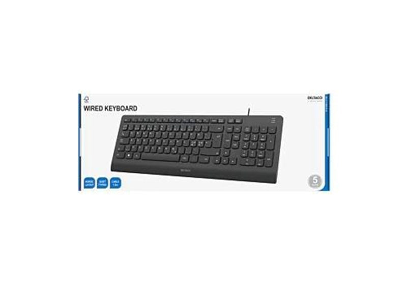 Deltaco TB-803 keyboard - Tastaturen - Schwarz