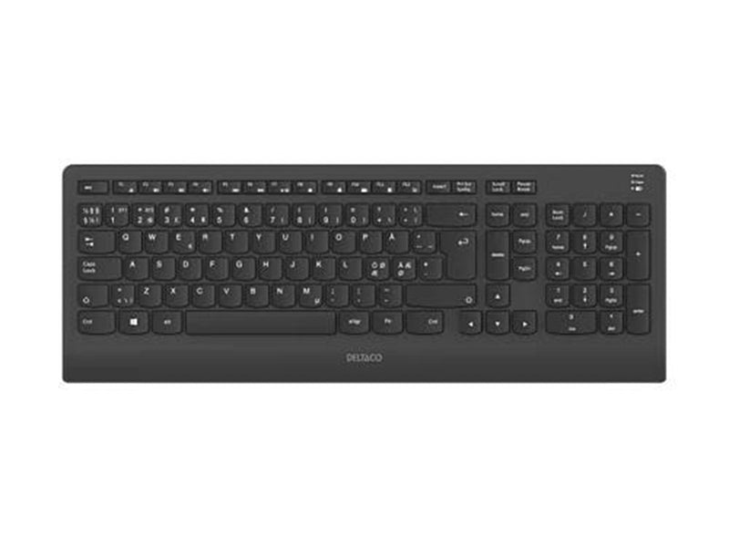 Deltaco Bluetooth Silent full size low-profile keyboard - Tastaturen - Schwarz