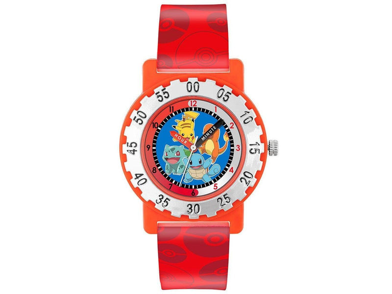 Peers Hardy - Pokemon Red Strap Character Dial Time Teacher - Uhr