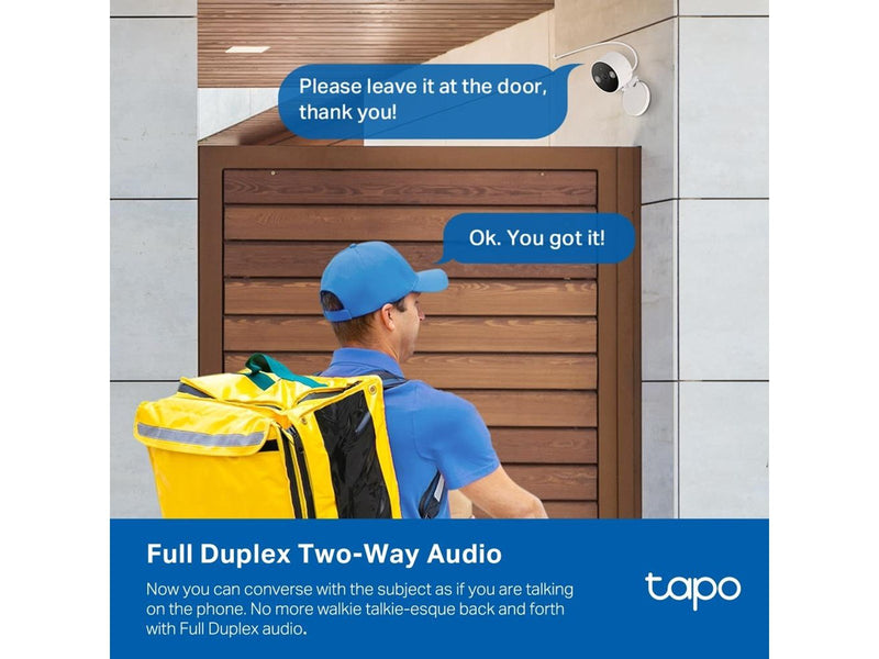 TP-Link Tapo C120 Indoor/Outdoor Wi-Fi Home Security Camera White