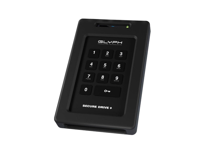 Glyph SecureDrive+ Encrypted Drive with Keypad - SSD - 4TB - Extern - USB 3.2 Gen 1 - Schwarz