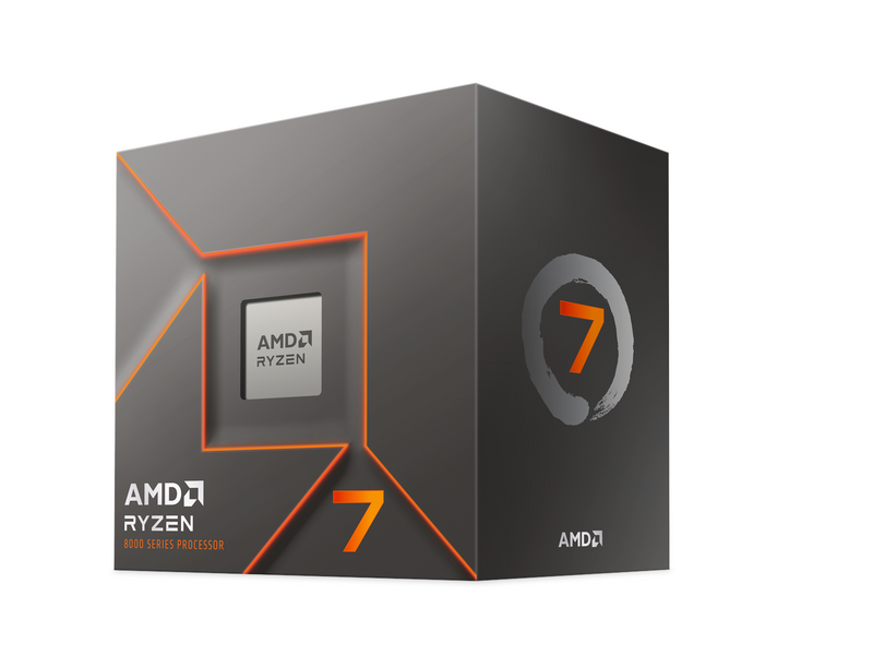 AMD Ryzen 7 8700F Wraith Stealth CPU - 8 Kerne - 4.1 GHz - AMD AM5 - AMD Boxed (mit Kühler)