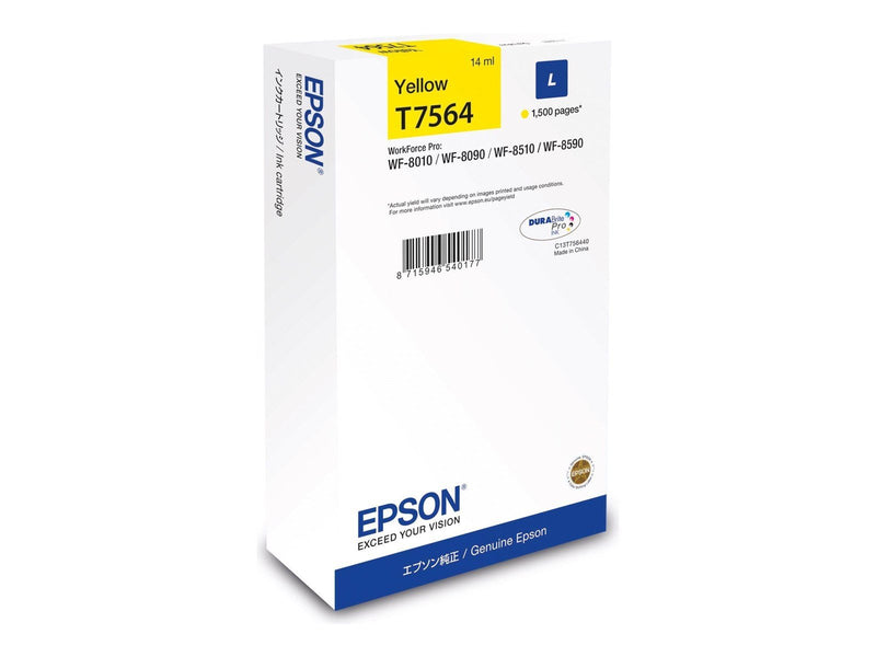 Epson T7564 - L size - yellow - original - ink cartridge - Tintenpatrone Gelb