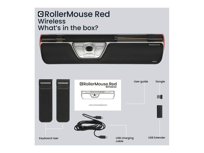 Contour RollerMouse Red - Zentrales Zeigegerät (Silber)