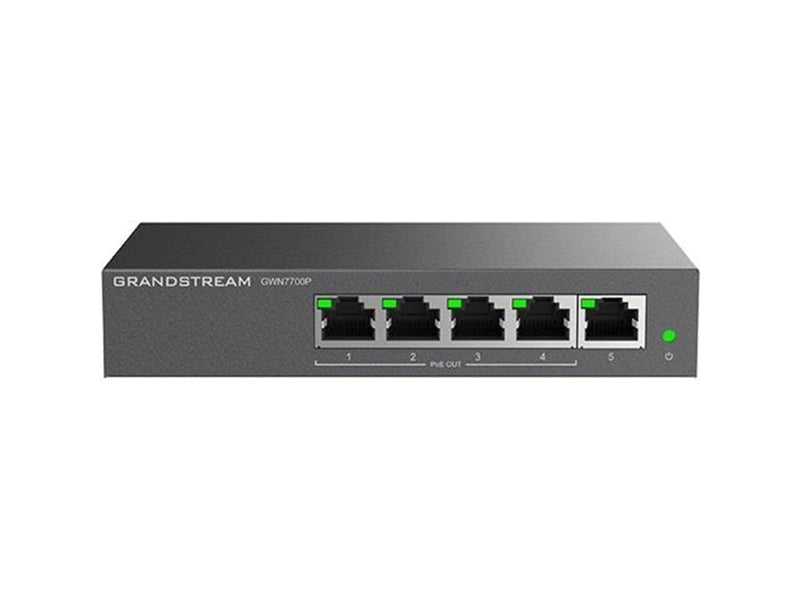 Grandstream GWN7700P 5-Port 1G PoE+ (60W) Switch