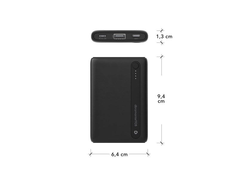 dbramante1928 re-charge power bank - USB 24 pin USB-C Powerbank (Akku) - schwarz - 5 Ah