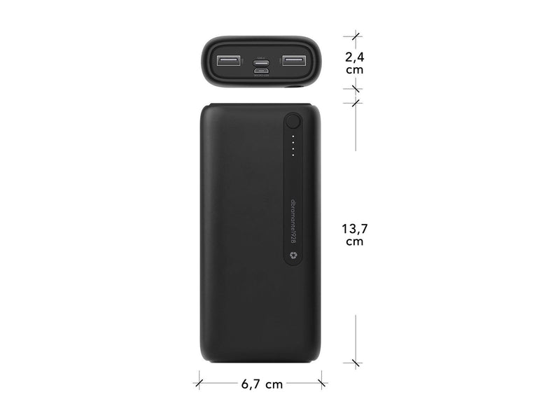 dbramante1928 re-charge power bank - USB 24 pin USB-C Powerbank (Akku) - schwarz - 20000 mAh