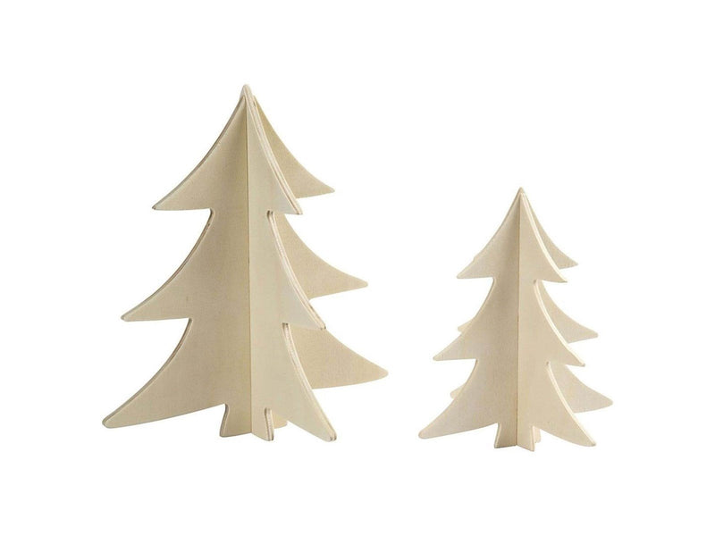 Creativ Company Decorate your 3D Wooden Christmas Trees 2pcs.