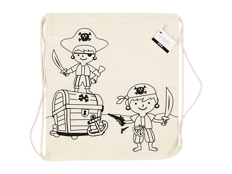 Creativ Company Color your own Cotton Gym Bag Pirates