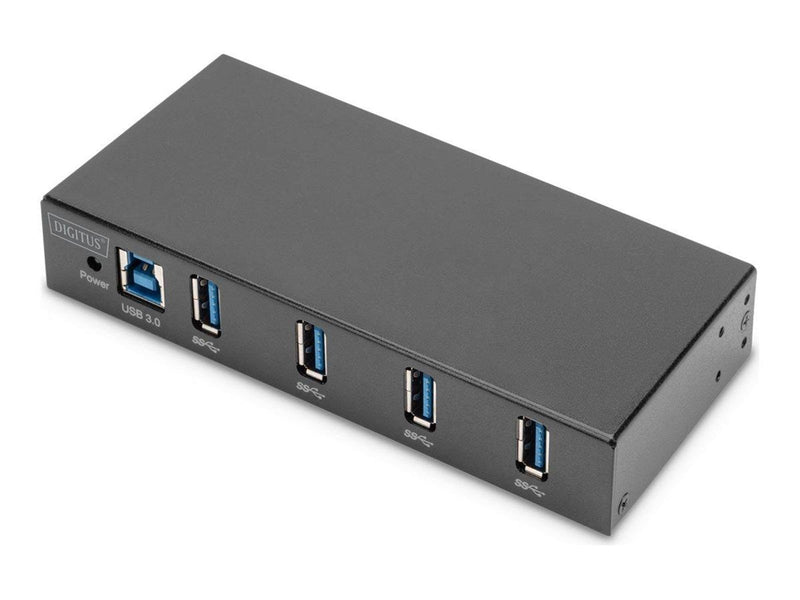 DIGITUS - hub - industrial line - 4 ports USB-Hubs - USB 3.2 - 4 - Schwarz