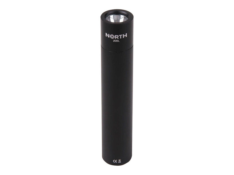 NORTH Flashlight 200 Lumen Black Aluminium 2W 3450Mah
