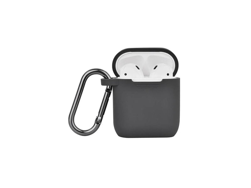 NORTH Airpods Protective Case Silicone Carabiner Dark Grey
