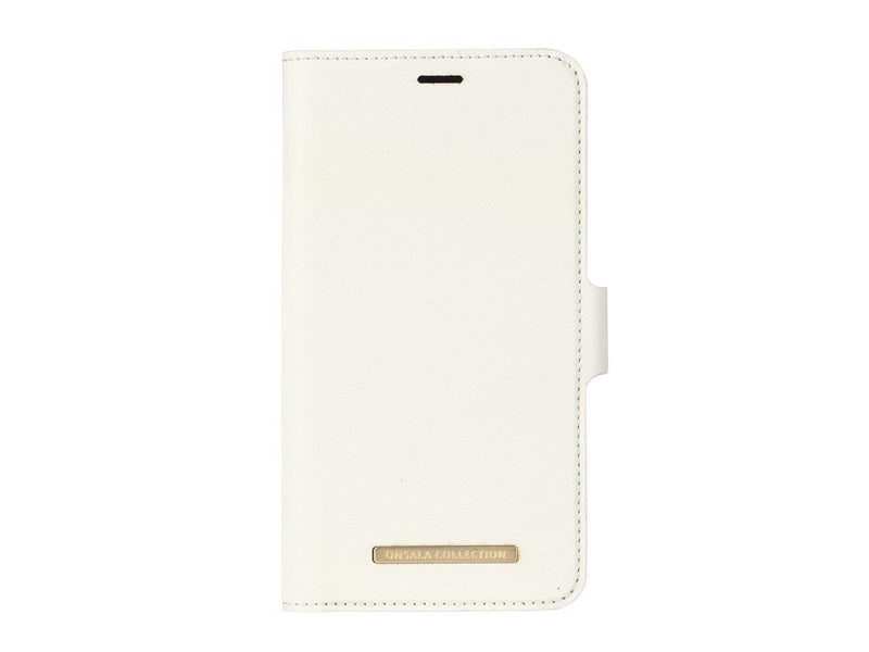 ONSALA Mobile Wallet Saffiano White iPhoneXR