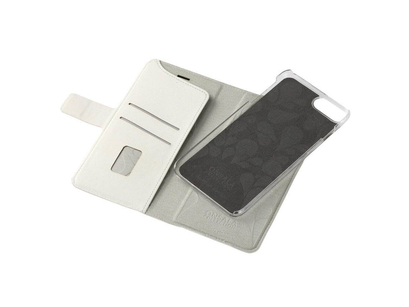 ONSALA Mobile Wallet Saffiano White iPhone6/7/8 Plus