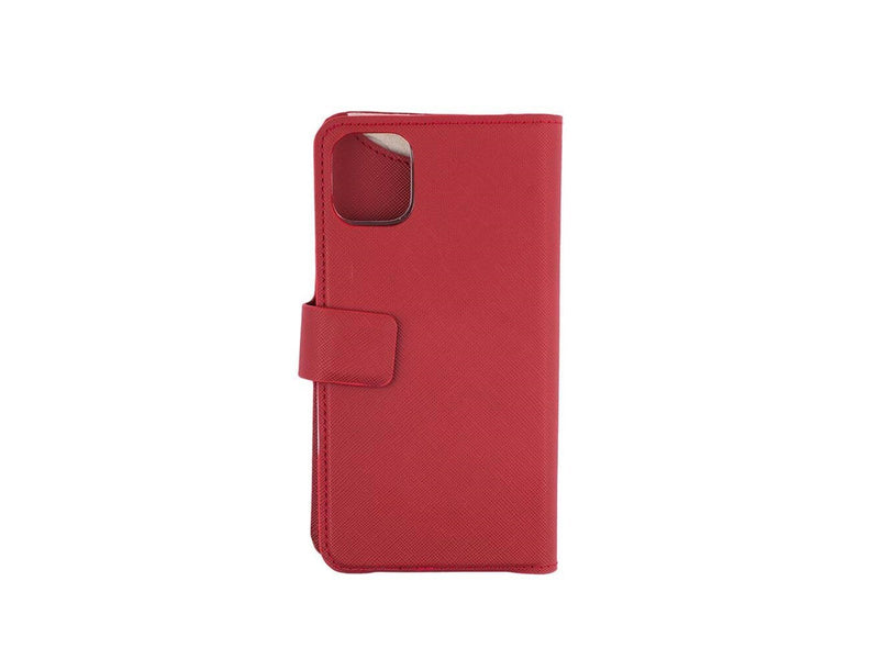 ONSALA Wallet Case iPhone 12 Mini Saffiano Red