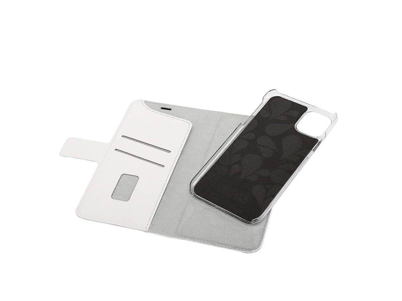 ONSALA Wallet Case Saffiano White - iPhone 12 / 12 Pro