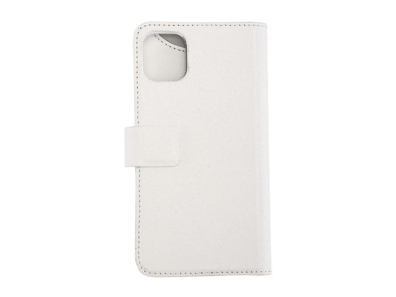 ONSALA Wallet Case Saffiano White - iPhone 12 / 12 Pro