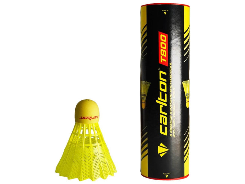 Carlton T800 Nylon Badminton Balls Yellow/Red