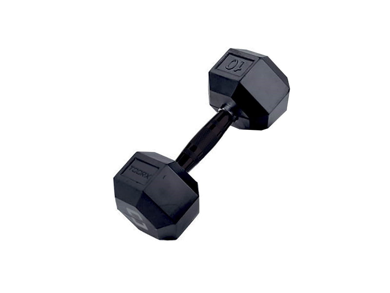 Toorx Hexagon Rubber Dumbbell 17.5 Kg.