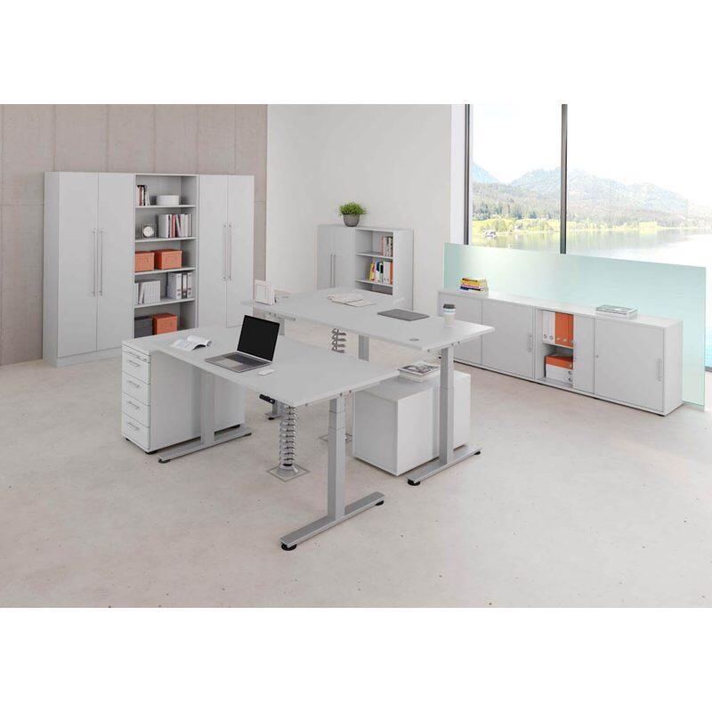 HAMMERBACHER Schreibtisch VXDSM16/5/G lichtgrau
