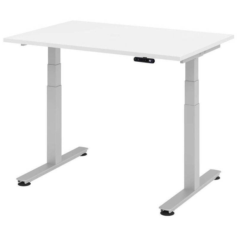 HAMMERBACHER elektrisch höhenverstellbarer Schreibtisch VXDSM12/W/S weiß