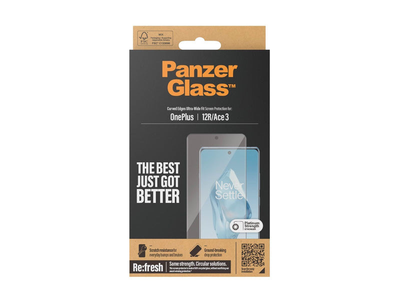 PanzerGlass Screen Protector OnePlus 12R | Ace 3 | Ultra-Wide Fit