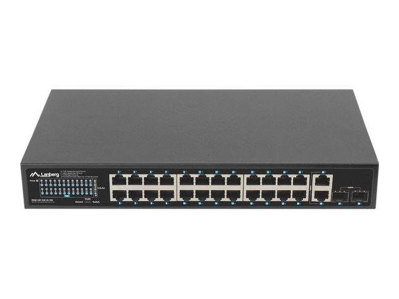 Lanberg RSGE-24P-2GE-2S-250 - switch - 24 ports - unmanaged - rack-mountable
